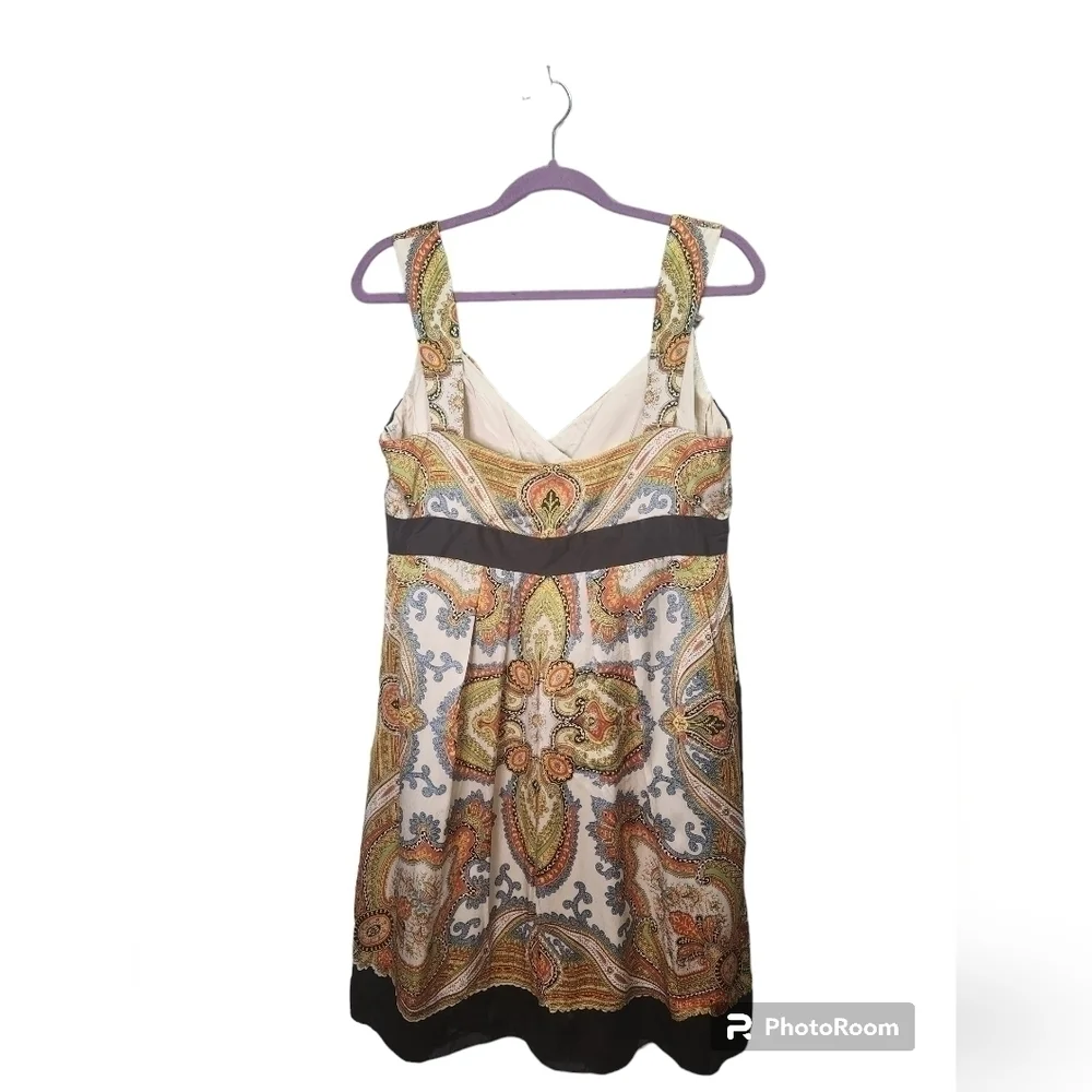 100% Silk Muse for Boston Proper Paisley Dress Sz.14 Vintage - Picture 4 of 8